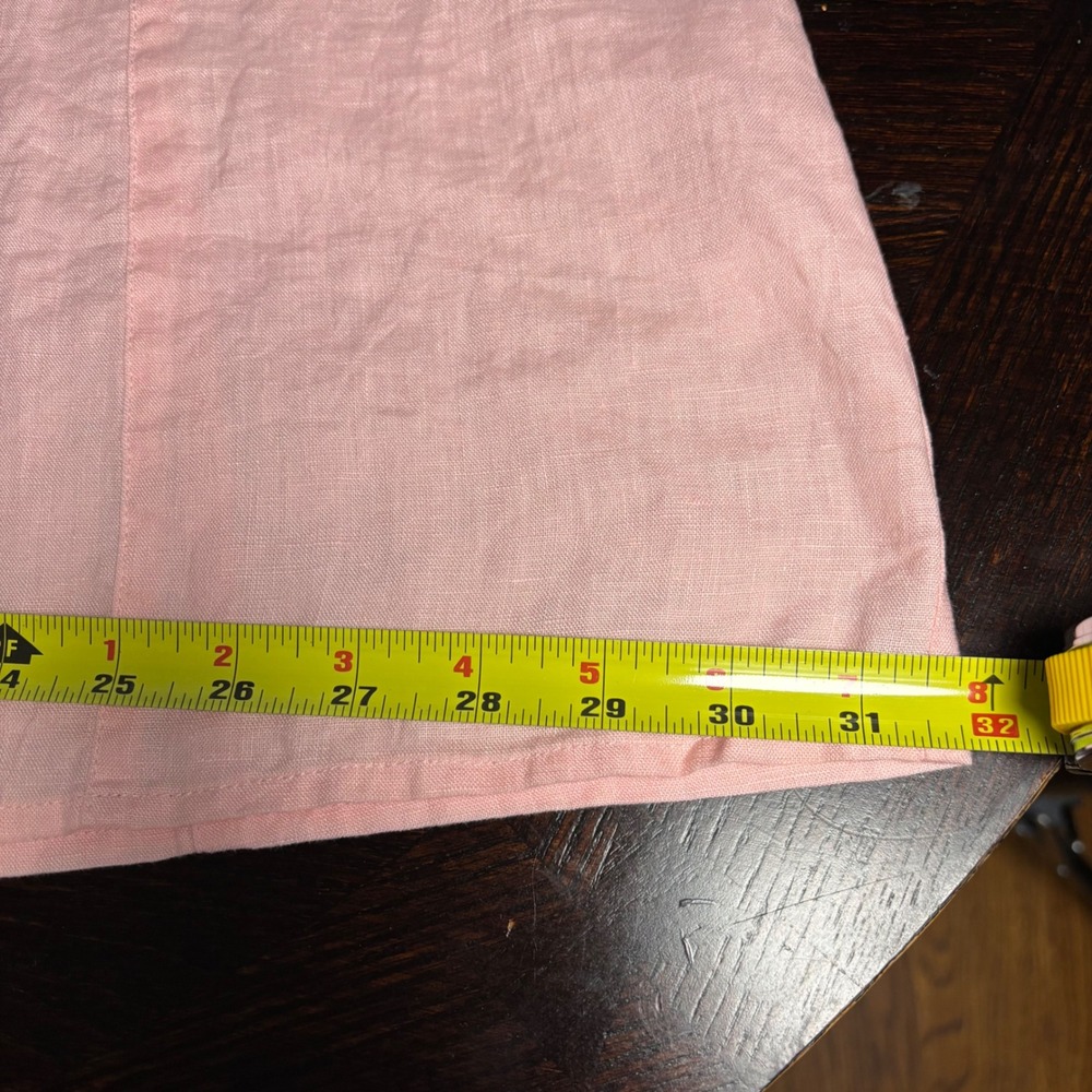 J.Jill Love Linen Pink V-Neck Sleeveless Shift Tank Midi Dress XL Minimalist - Picture 9 of 10